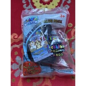 Ganz Webkinz Lil'Kinz Black Poodle Dog Puppy 7" Plush Beanie HS 191 WITH CODE